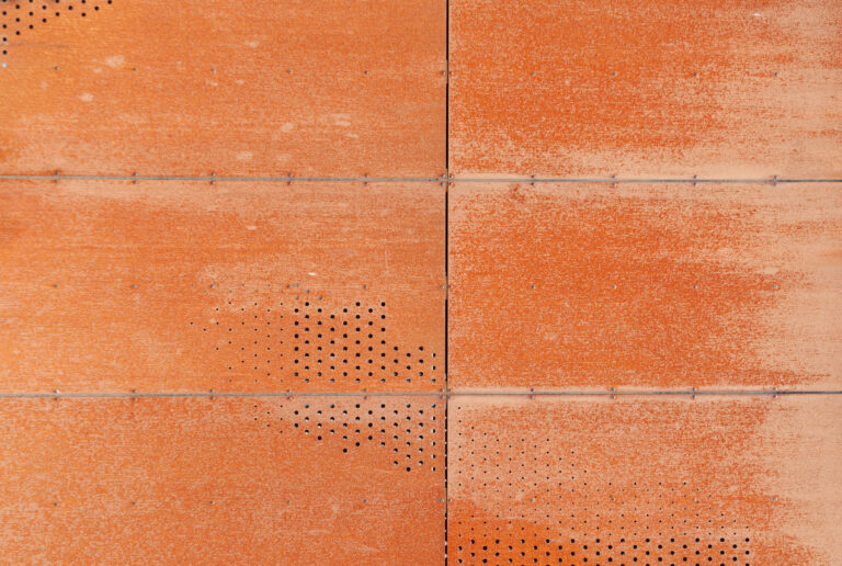 Corten steel plates holes bolts
