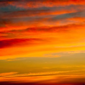 Dark red sunrise