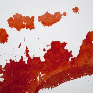 Metal Red White Erosion Art