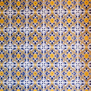 Texture of geometgrical tiles of Portugal
