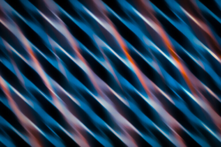Vibrant woven blue red muscle pattern