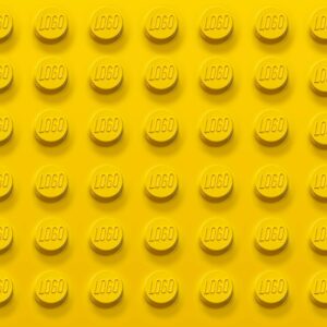 Yelllow bricks toy logo repetition wallpaper
